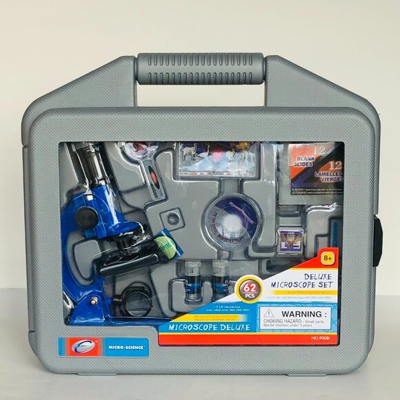 Eastcolight Deluxe Metal Microscope Set Multi-lingual (62 Pcs) New Sealed - Picture 8 of 16